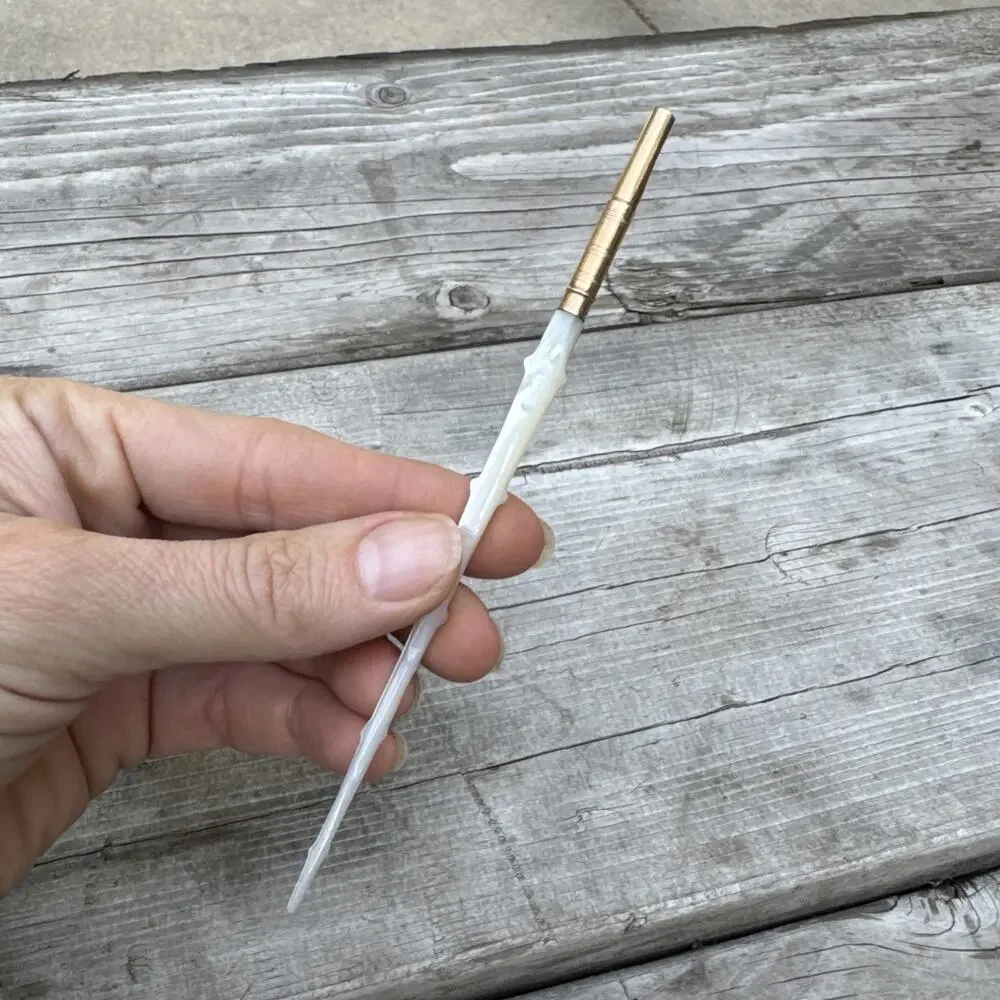 Antique Mable Todd & Co. No. 1 Pearl Shaft Dip Pen Gold Scroll & Seamless 5 G
